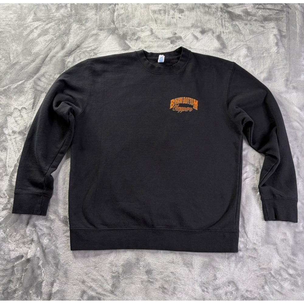 Brisco Brands Bikini Bottom Choppers Sweatshirt Mens L Black Sponge Bob Patrick